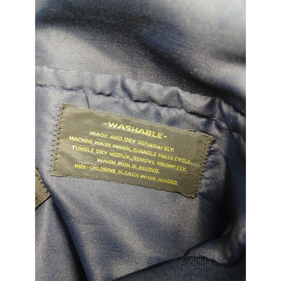 Vtg Haggar Mens Blazer Jacket Sz 42 Washable Blue 2 Gold Buttons - Picture 8 of 10